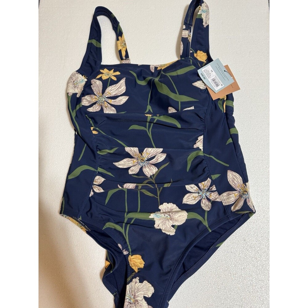 Shade & Shore One Piece Swimsuit Size 14 NWT Full Seat Coverage - Picture 3 of 12